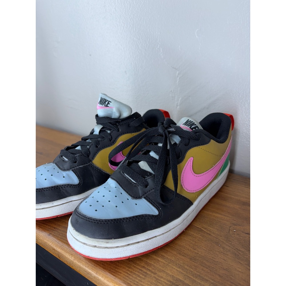 Nike Court Borough Low 2 Kids Shoes Multicolor DV5456-004 Size 4Y - Picture 1 of 8